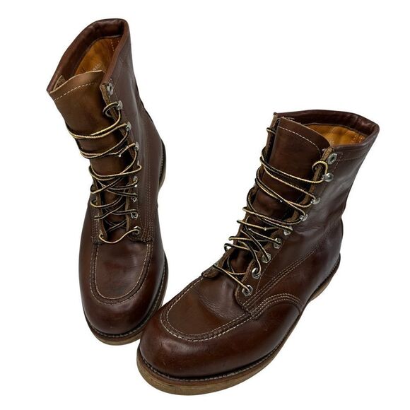 CHIPPEWA Boots Vintage Brown Leather Lace up Size 8 E - Picture 7 of 16